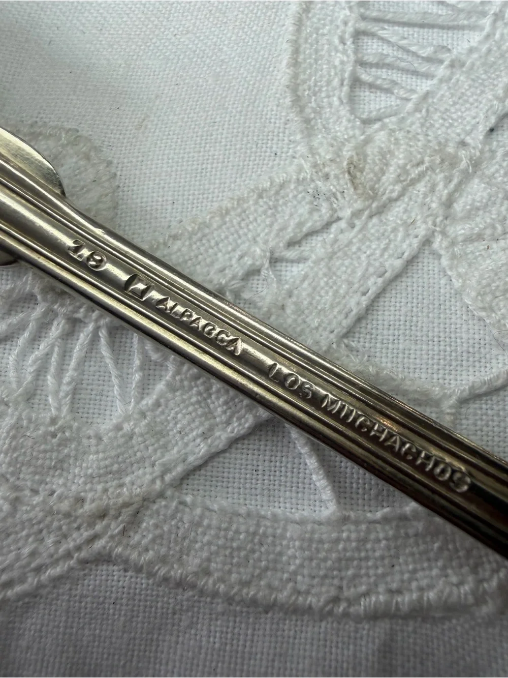 French Chinon vintage silverware Fork Alpaca Los Muchachos